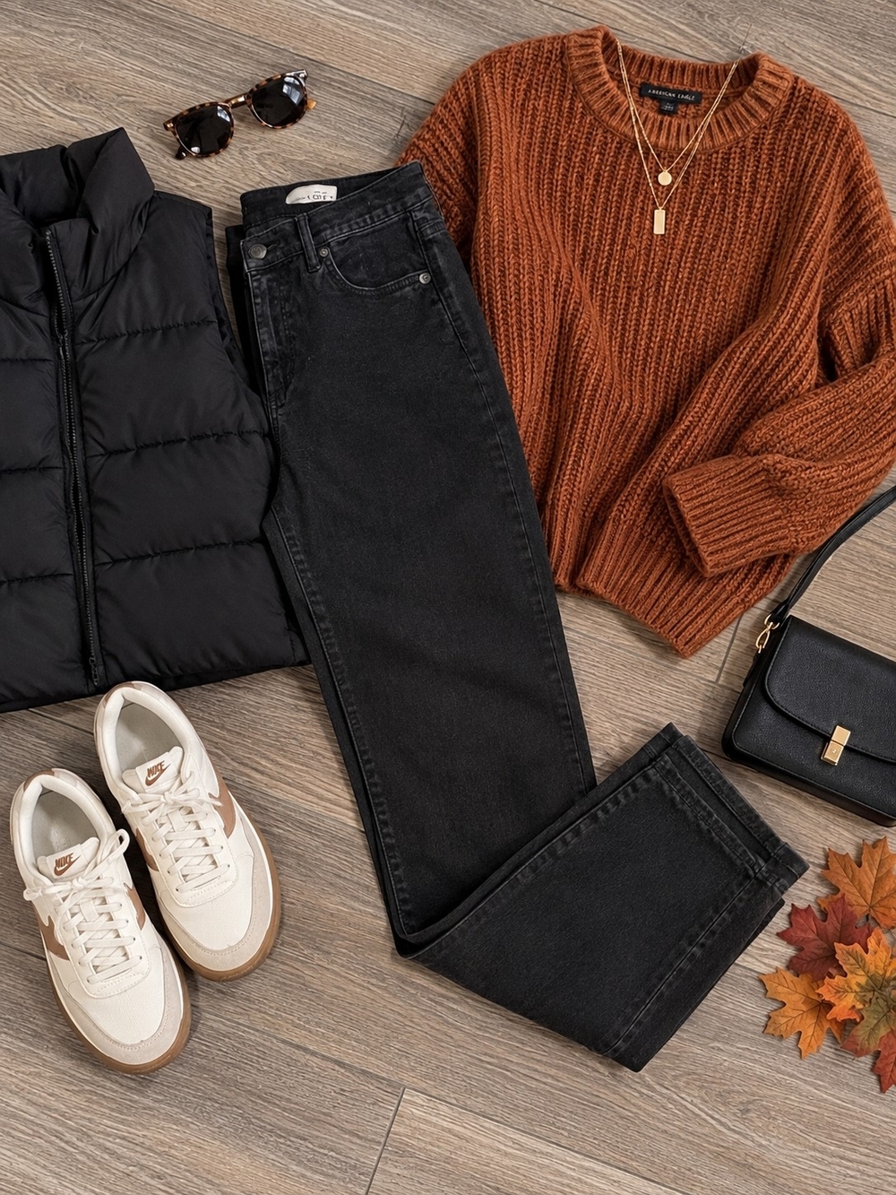 LOFT Woman's Black Straight-Leg Jeans